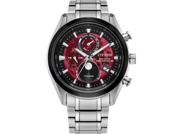 Citizen Eco-Drive Men's Watch Radio-Controlled Solar Titanium/Red